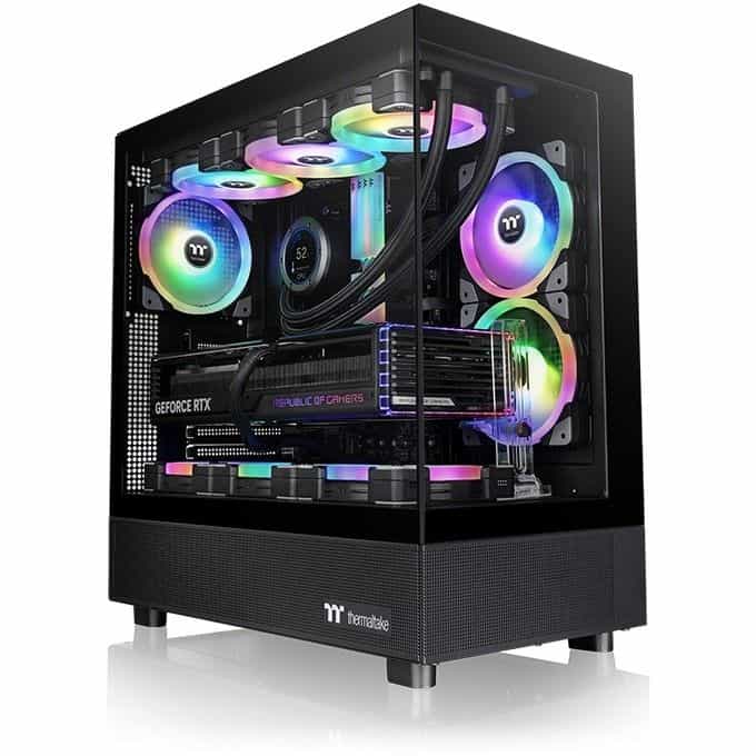 Custom Gaming PC Setup with RGB lighting